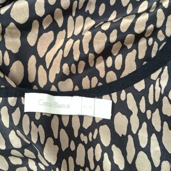 COSTA Blanca animal print balloon sleeves dress sz M - Picture 9 of 9